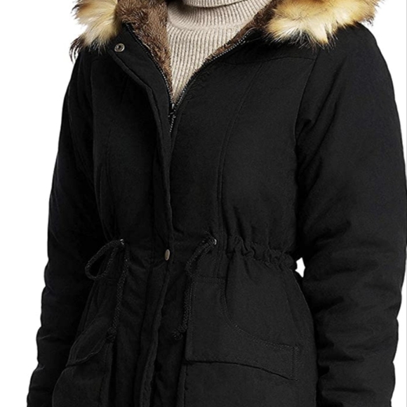iloveSIA Women's Warm Winter Fur-lined Coat Parka Jacket Sm/Med - Picture 8 of 8